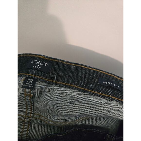 NWOT J.Crew Straight-fit selvedge jeans flex size 36x32 mens - Picture 5 of 5